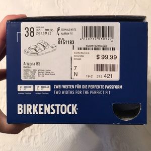 Brand new Arizona Birkenstocks